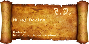 Nynaj Dorina névjegykártya